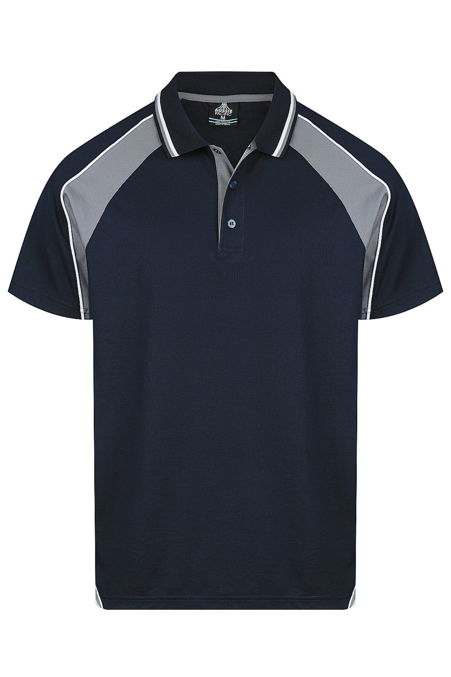 Aussie Pacific Panorama DTF Printed Mens Polo Custom Logo