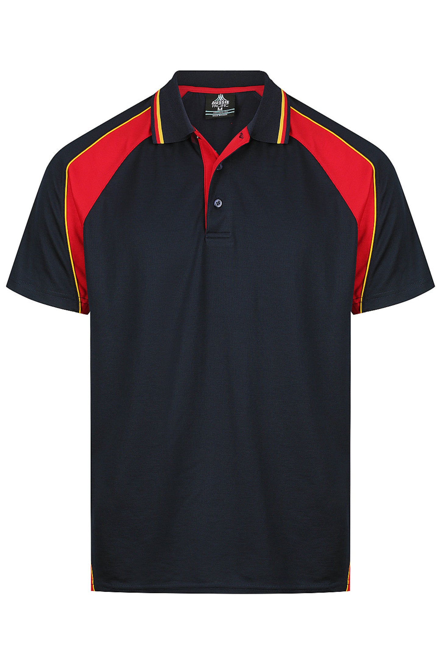 Aussie Pacific Panorama DTF Printed Mens Polo Custom Logo
