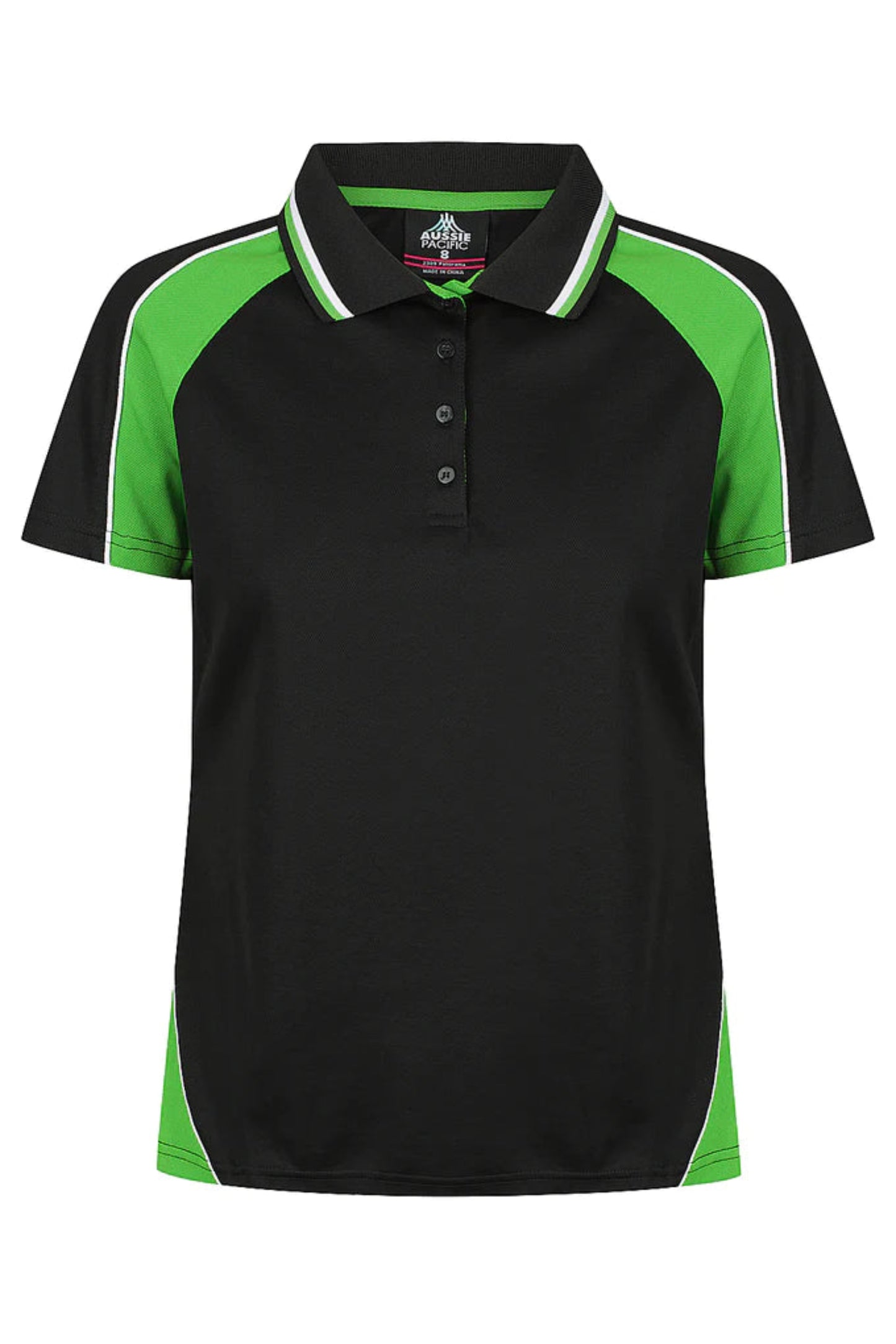 Aussie Pacific Panorama DTF Printed Ladies Polo Custom Logo