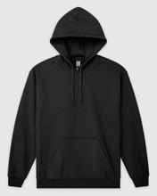 Load image into Gallery viewer, Black hoodie on a light gray background
