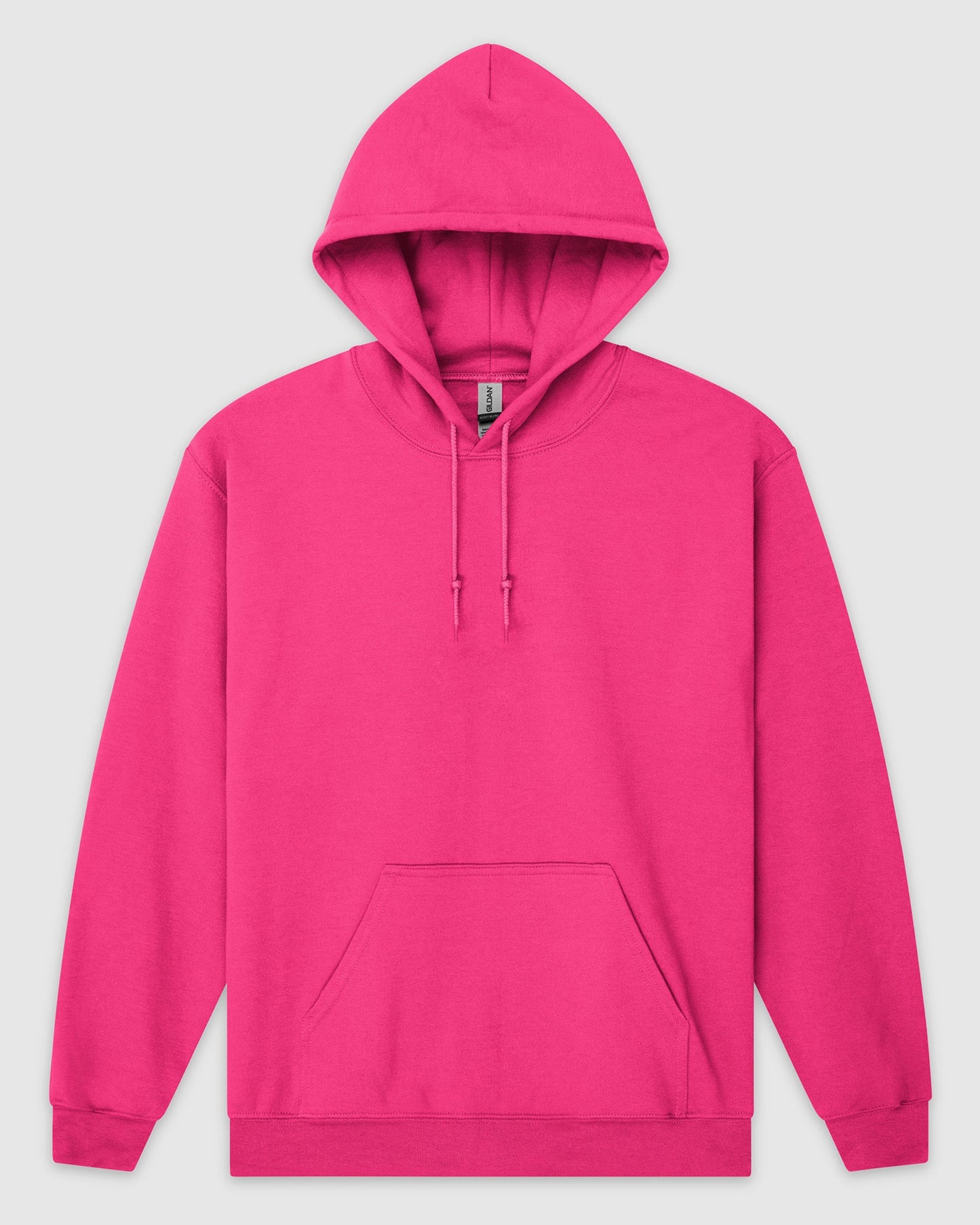 Pink hoodie on a light gray background