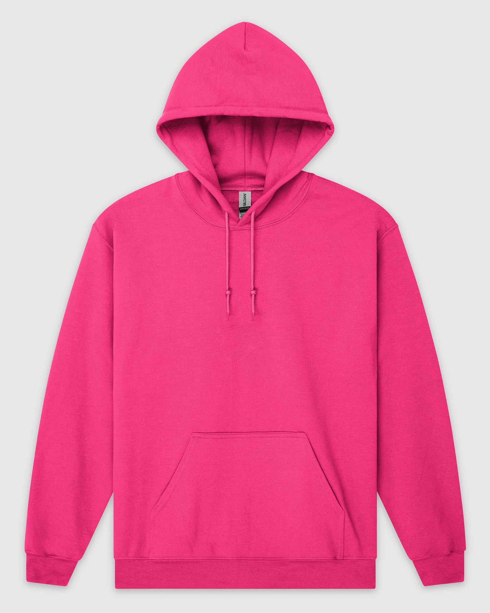 Pink hoodie on a light gray background