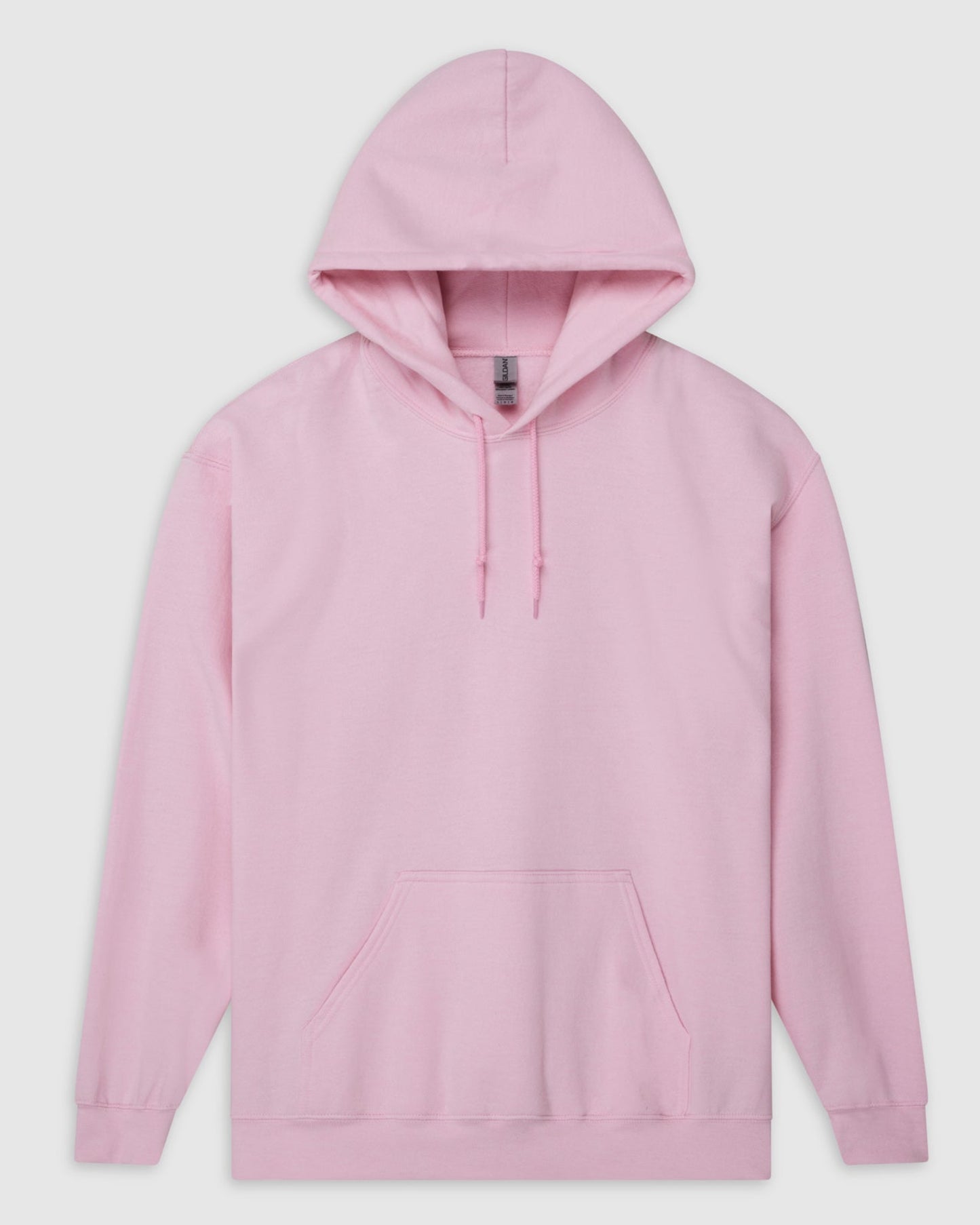 Pink hoodie on a light gray background