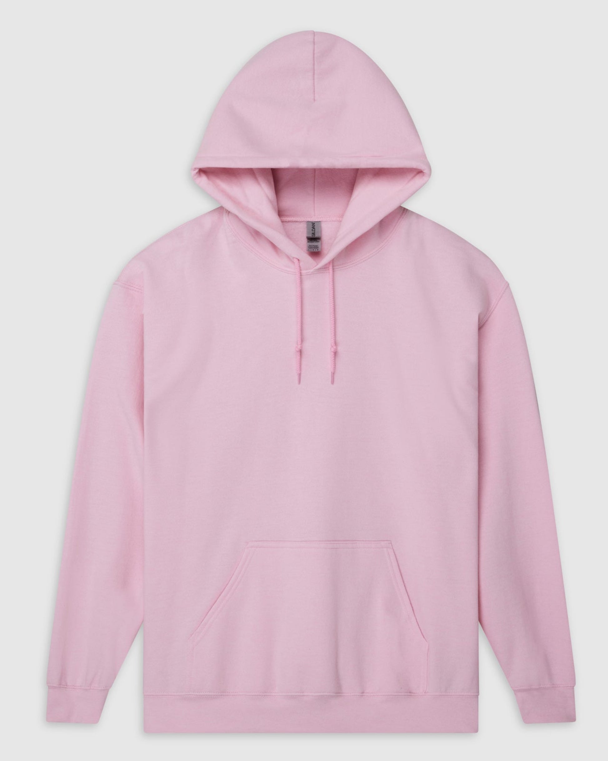 Pink hoodie on a light gray background