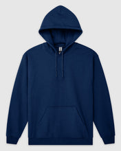 Load image into Gallery viewer, Navy blue hoodie on a light gray background
