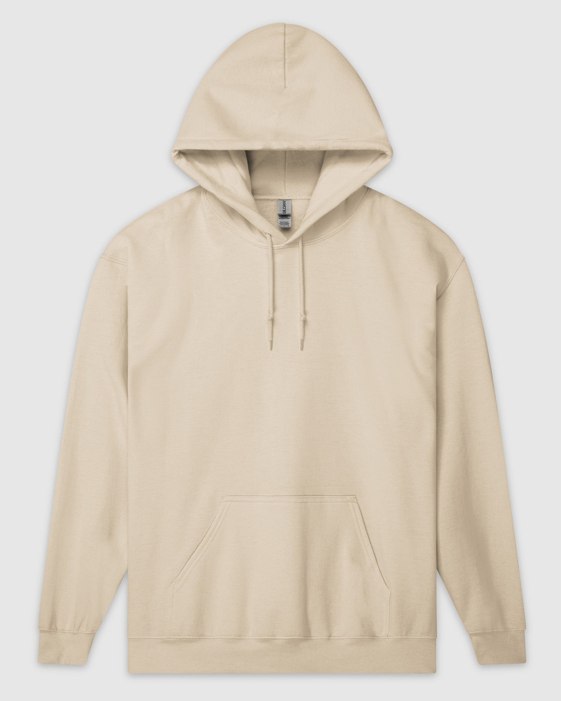 Beige hoodie on a light gray background