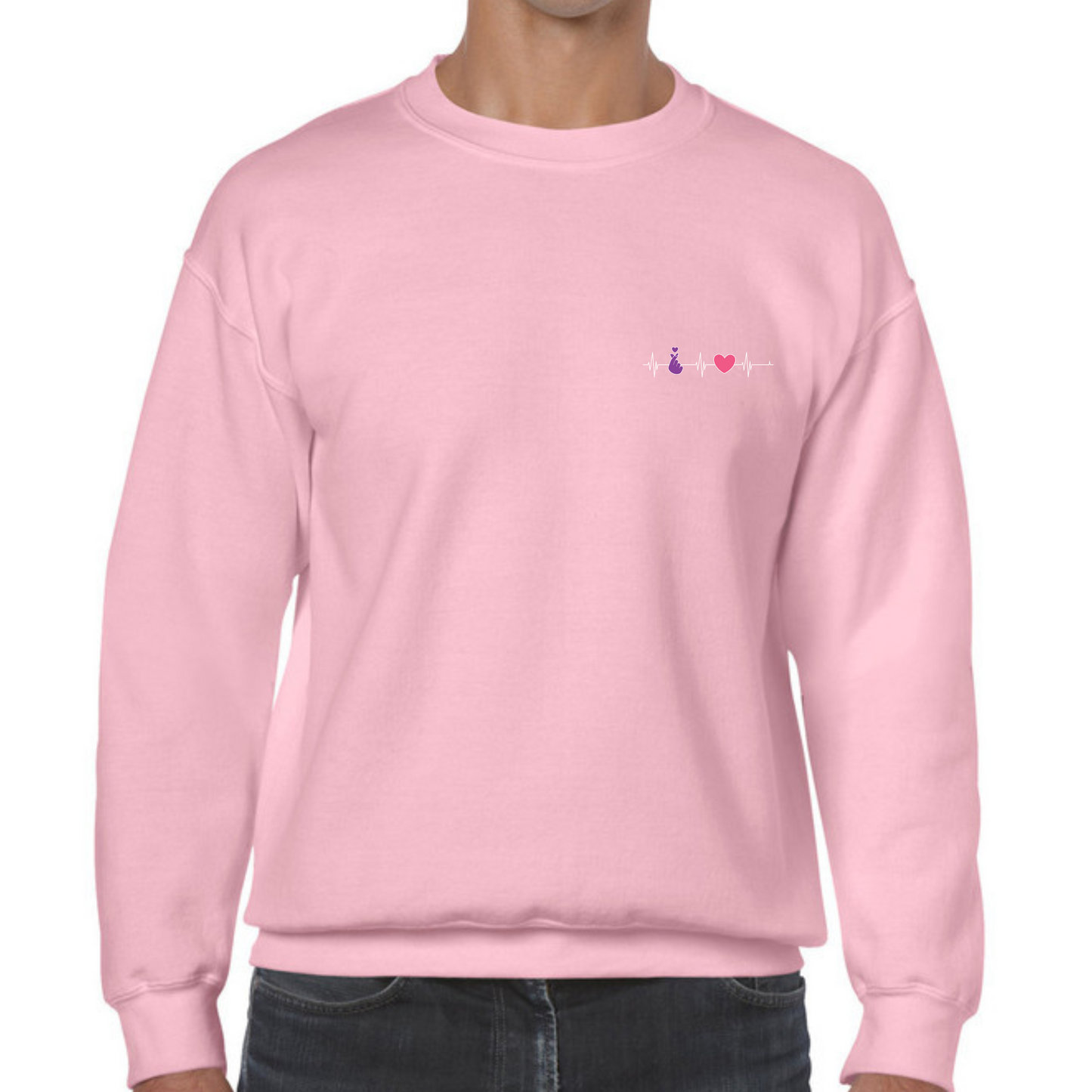 DTF Print "Korean Boyfriend" K-pop Pink Jumper