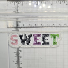 Load image into Gallery viewer, Glitter Vinyl Iron On Patch SWEET
