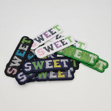 Load image into Gallery viewer, Glitter Vinyl Iron On Patch SWEET
