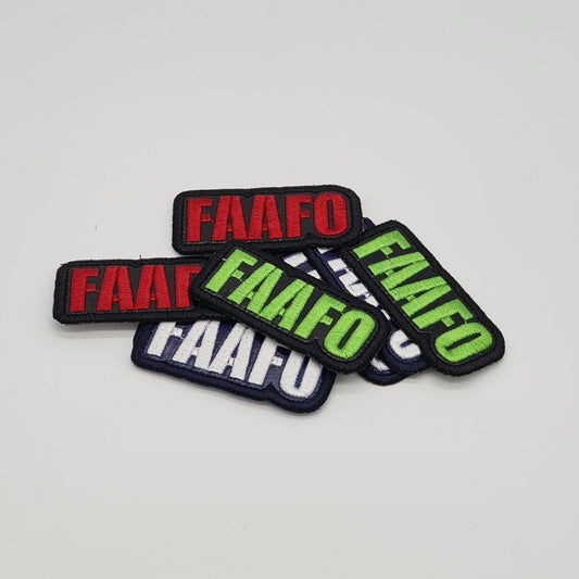Embroidered Vinyl Iron Patch FAFFO