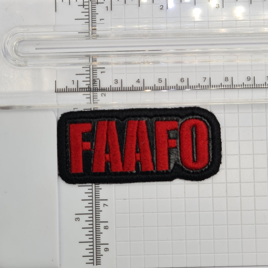 Embroidered Vinyl Iron Patch FAFFO