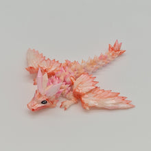 Load image into Gallery viewer, Peachy 3d Printed UV Resin Tiny Articulated Crystalwing Dragon
