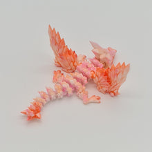 Load image into Gallery viewer, Peachy 3d Printed UV Resin Tiny Articulated Crystalwing Dragon
