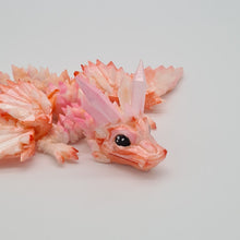 Load image into Gallery viewer, Peachy 3d Printed UV Resin Tiny Articulated Crystalwing Dragon
