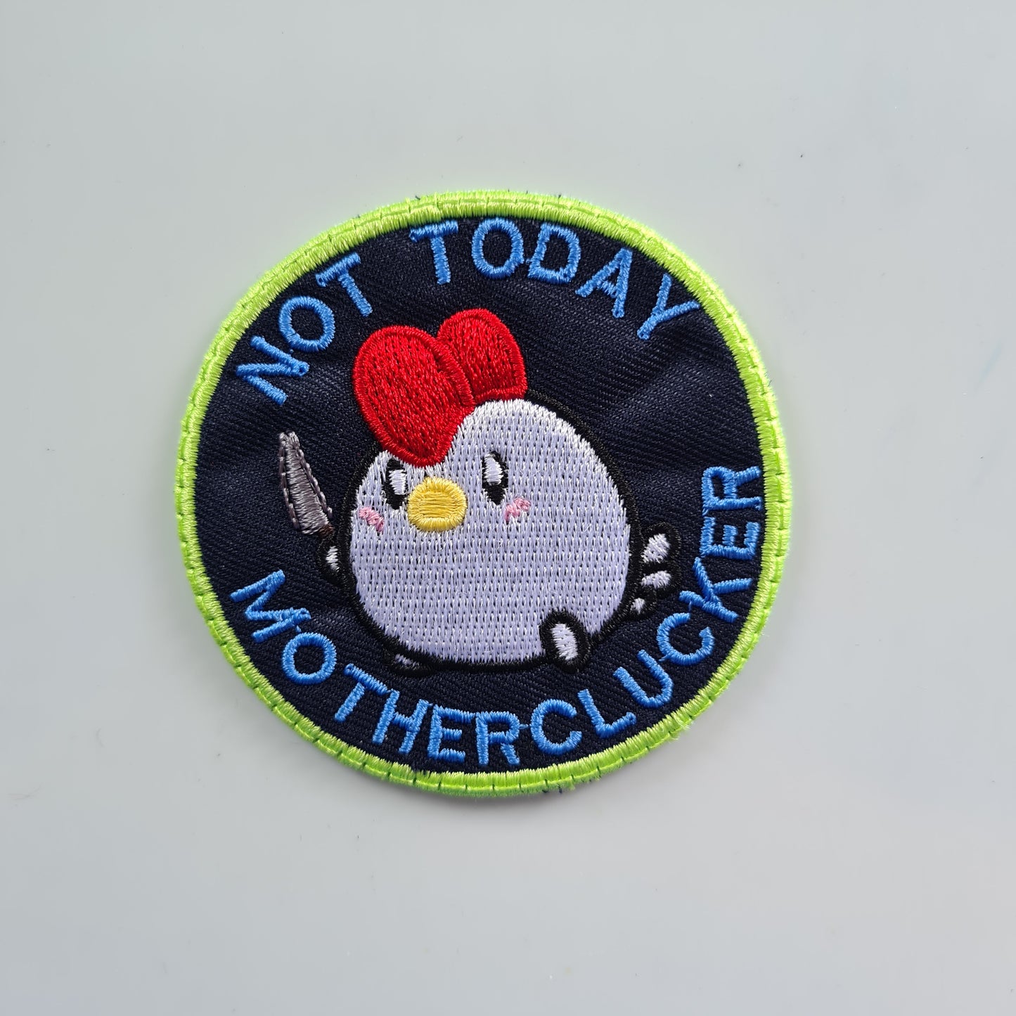 Embroidered Circular Cloth iron On Patch - Motherclucker