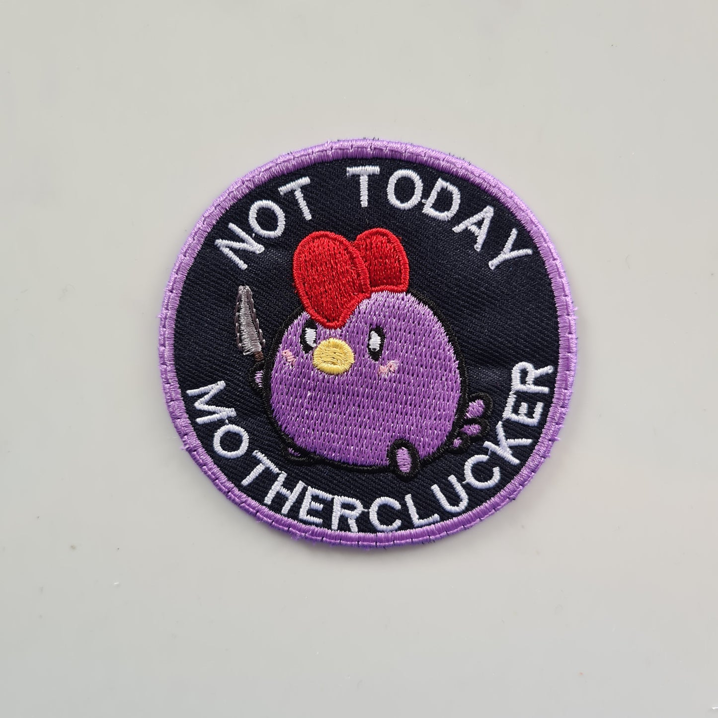 Embroidered Circular Cloth iron On Patch - Motherclucker