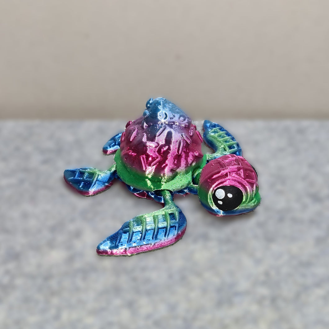 3d Printed Silk Rainbow PLA Dessurtle Turtles Cinderwing