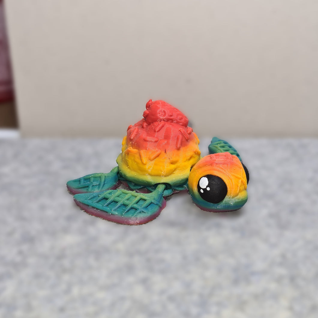 3d Printed Rainbow Matte PLA Dessurtle Turtles Cinderwing