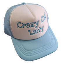 Load image into Gallery viewer, Embroidered &#39;Crazy Cat Lady&#39; Trucker Cap – Funny Cat Lover Hat, Custom Design
