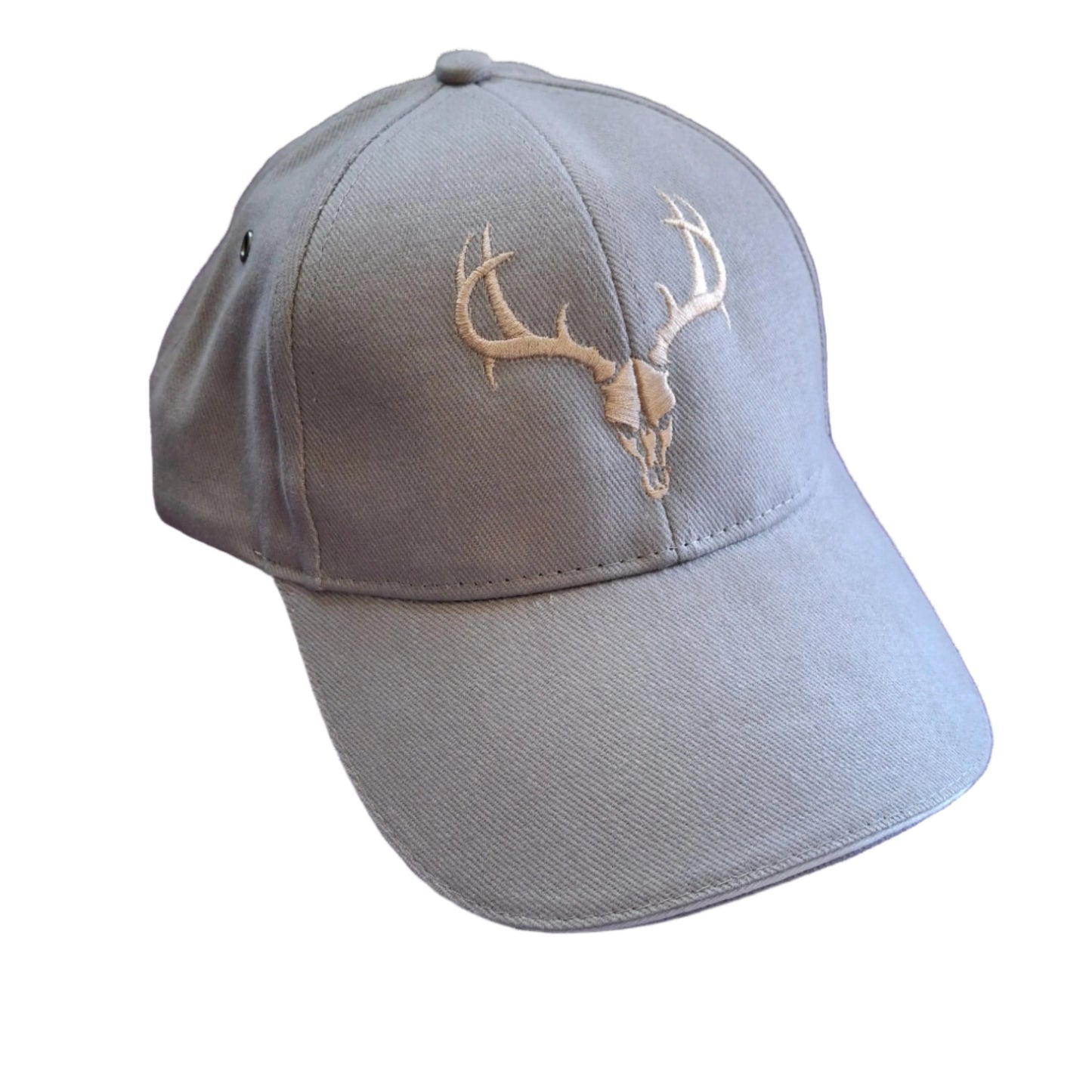 Embroidered Deer Skull 6 Panel Structured Cloth Cap