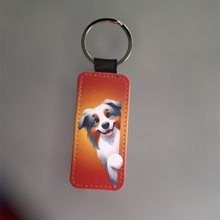 Load image into Gallery viewer, Dog Breed Faux Leather Keyrings – Cute Sublimated Designs
