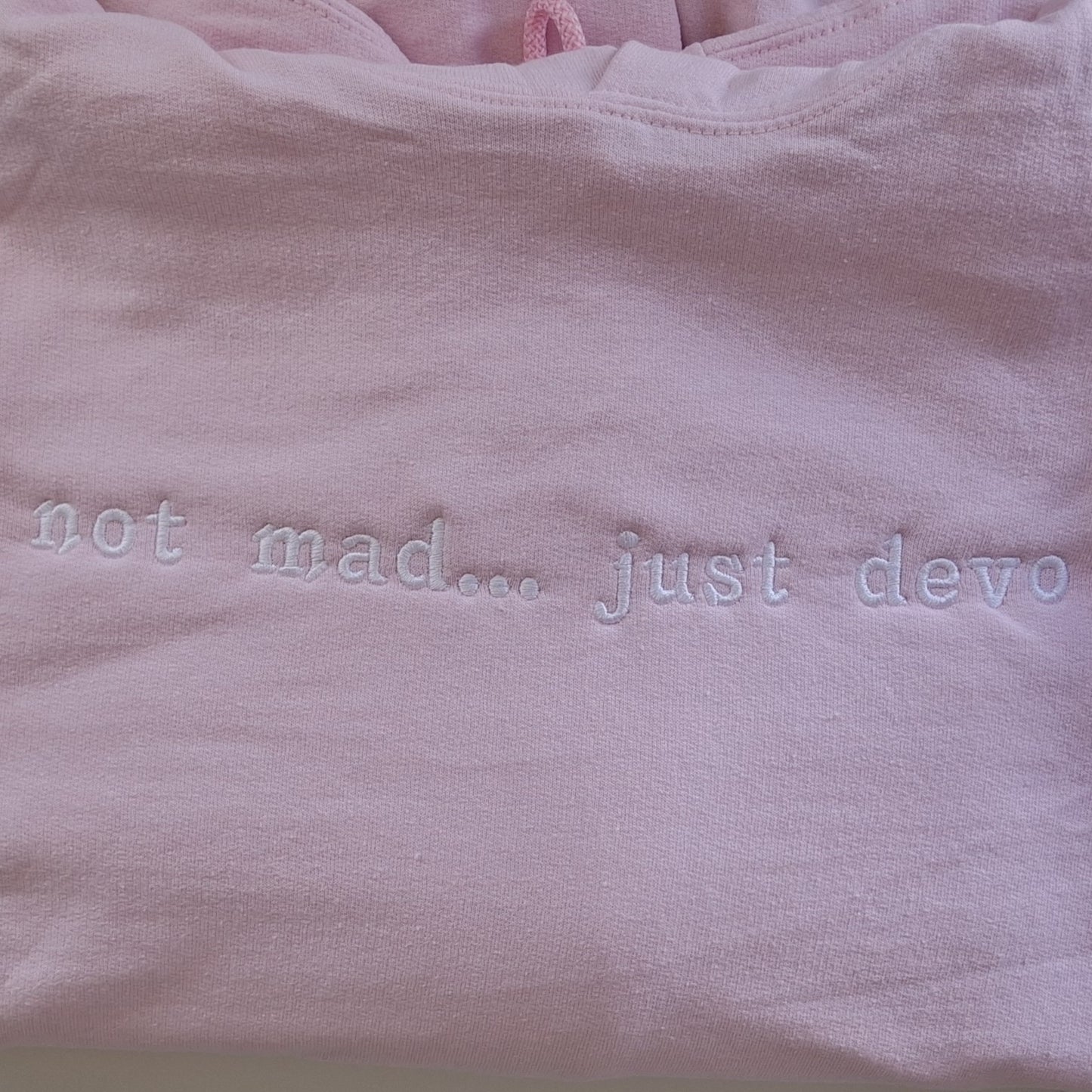 Not Mad Embroidered Phrase Hoodie Sz XL - Wear Your Mood