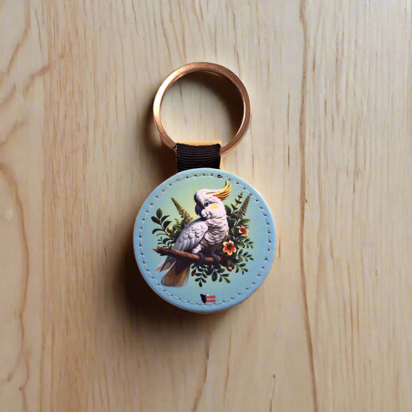 Tasmanian Bird Faux Leather Keyrings – Cute Sublimated Designs