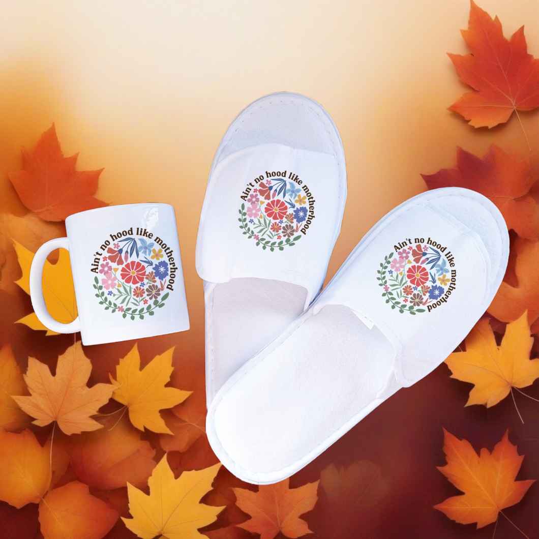 Mother’s Day Gift Set – Matching Spa Slippers & Mug (Limited Stock!)