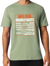 Load image into Gallery viewer, Adult Welders Rates Print Short Sleeve Tee
