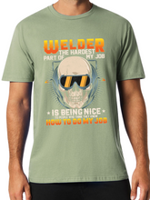 Load image into Gallery viewer, &#39;Hardest Part Of Being A Welder&#39; Print Adult Short Sleeve Tee
