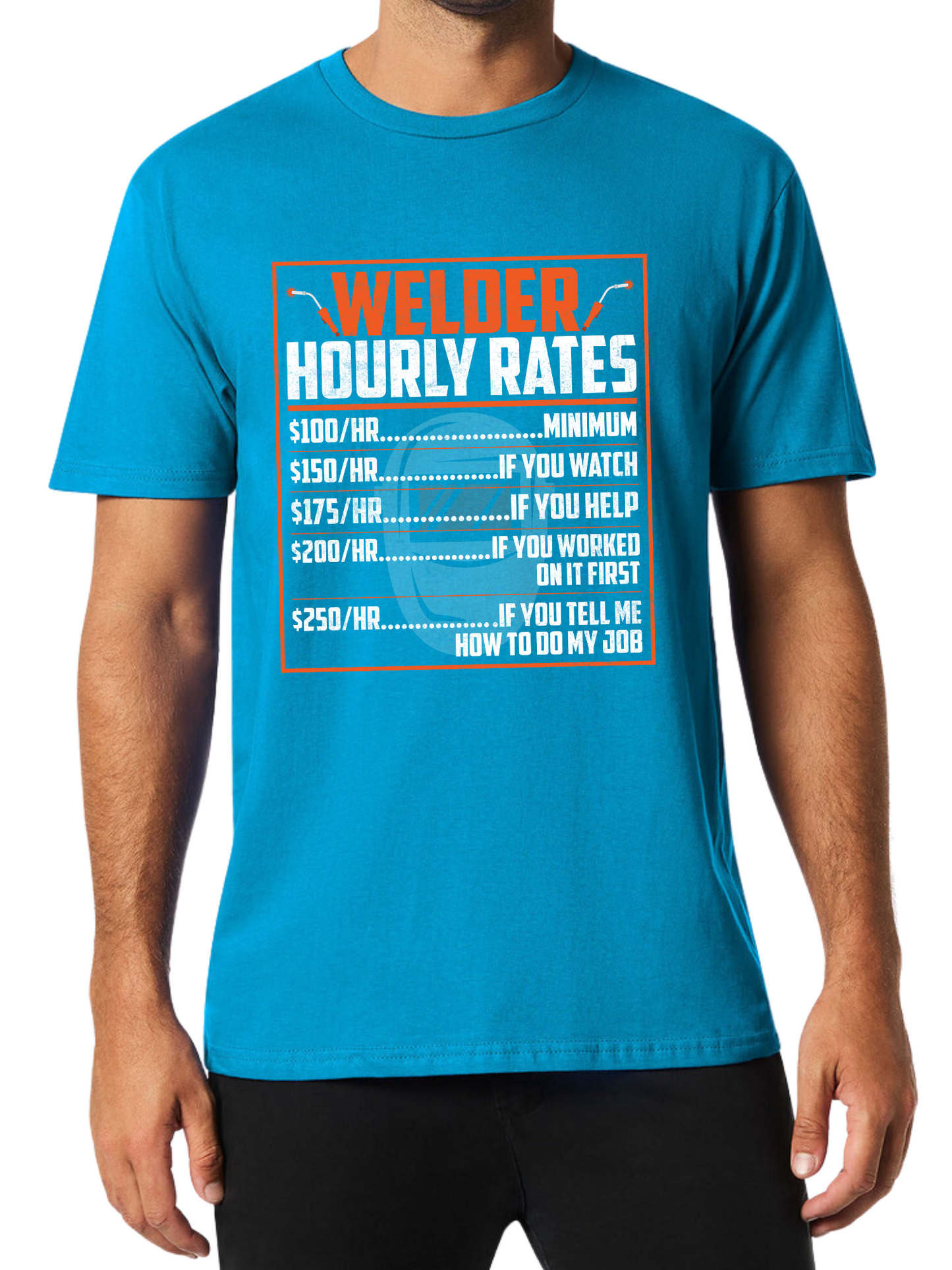 Adult Welders Rates Print Short Sleeve Tee