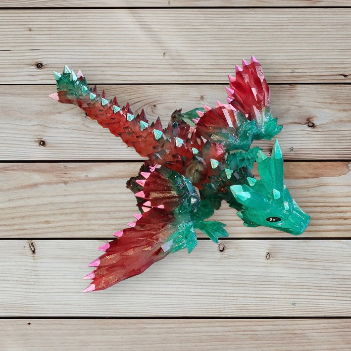 3D Printed UV Resin Tiny Articulated Crystalwing Dragon