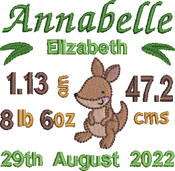 Grizzly – Personalised Embroidered Cubby