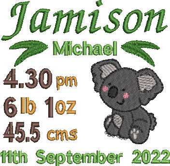 Grizzly – Personalised Embroidered Cubby