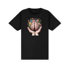 Load image into Gallery viewer, Flowery Brain T-Shirt - DTF Printed Gildan Unisex Tee - 100% Ring-Spun Cotton
