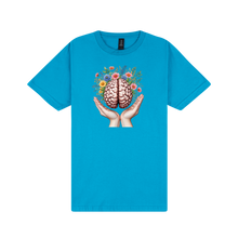 Load image into Gallery viewer, Flowery Brain T-Shirt - DTF Printed Gildan Unisex Tee - 100% Ring-Spun Cotton
