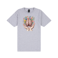 Load image into Gallery viewer, Flowery Brain T-Shirt - DTF Printed Gildan Unisex Tee - 100% Ring-Spun Cotton
