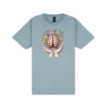 Load image into Gallery viewer, Flowery Brain T-Shirt - DTF Printed Gildan Unisex Tee - 100% Ring-Spun Cotton
