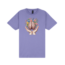 Load image into Gallery viewer, Flowery Brain T-Shirt - DTF Printed Gildan Unisex Tee - 100% Ring-Spun Cotton
