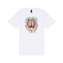 Load image into Gallery viewer, Flowery Brain T-Shirt - DTF Printed Gildan Unisex Tee - 100% Ring-Spun Cotton
