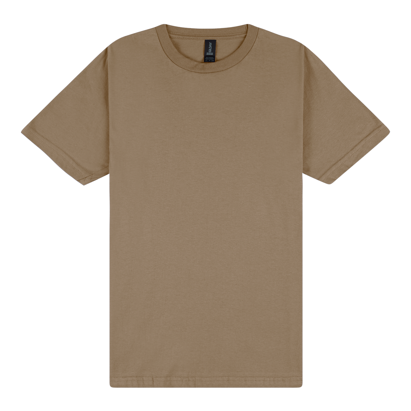 Beige t-shirt on a white background