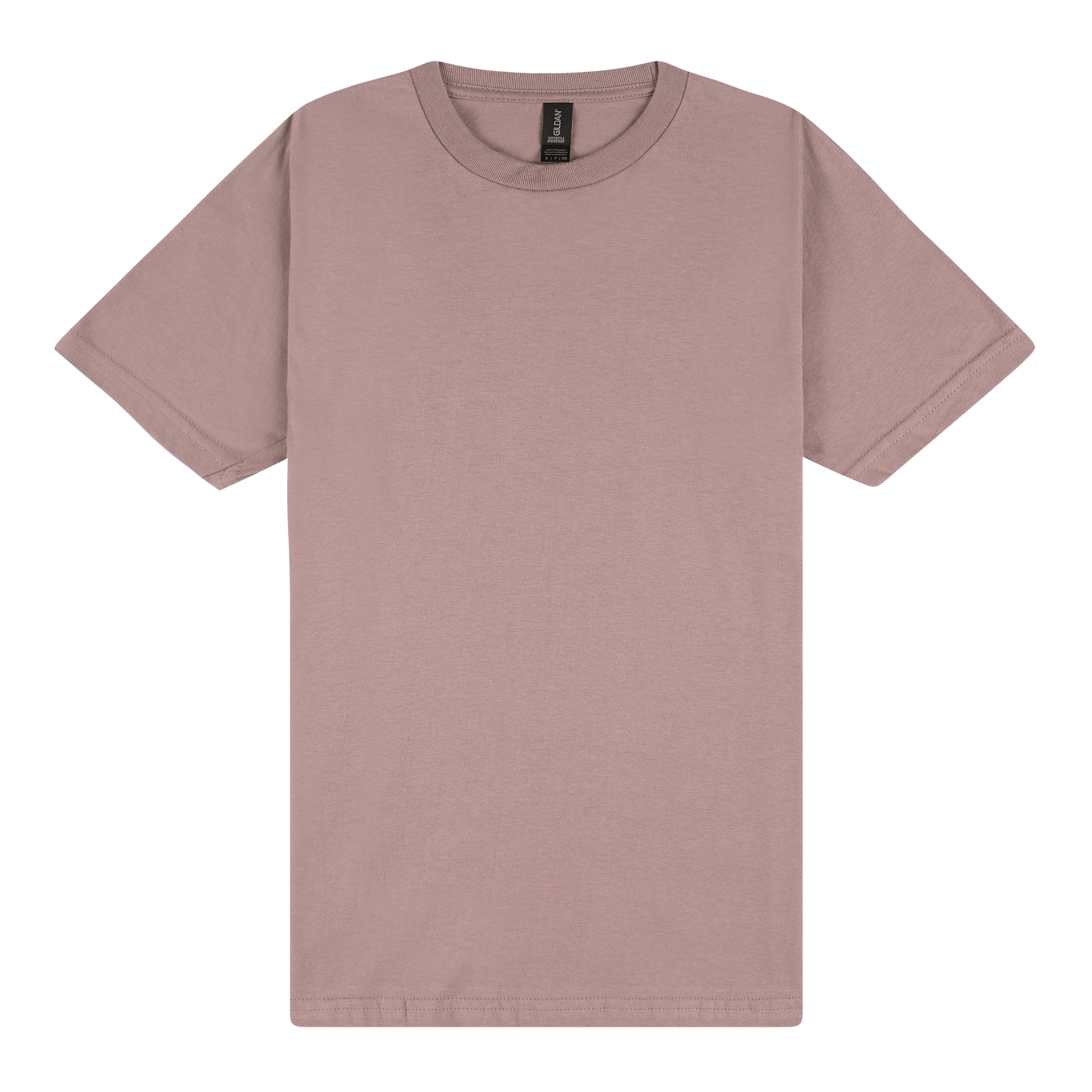 Plain mauve t-shirt on a white background