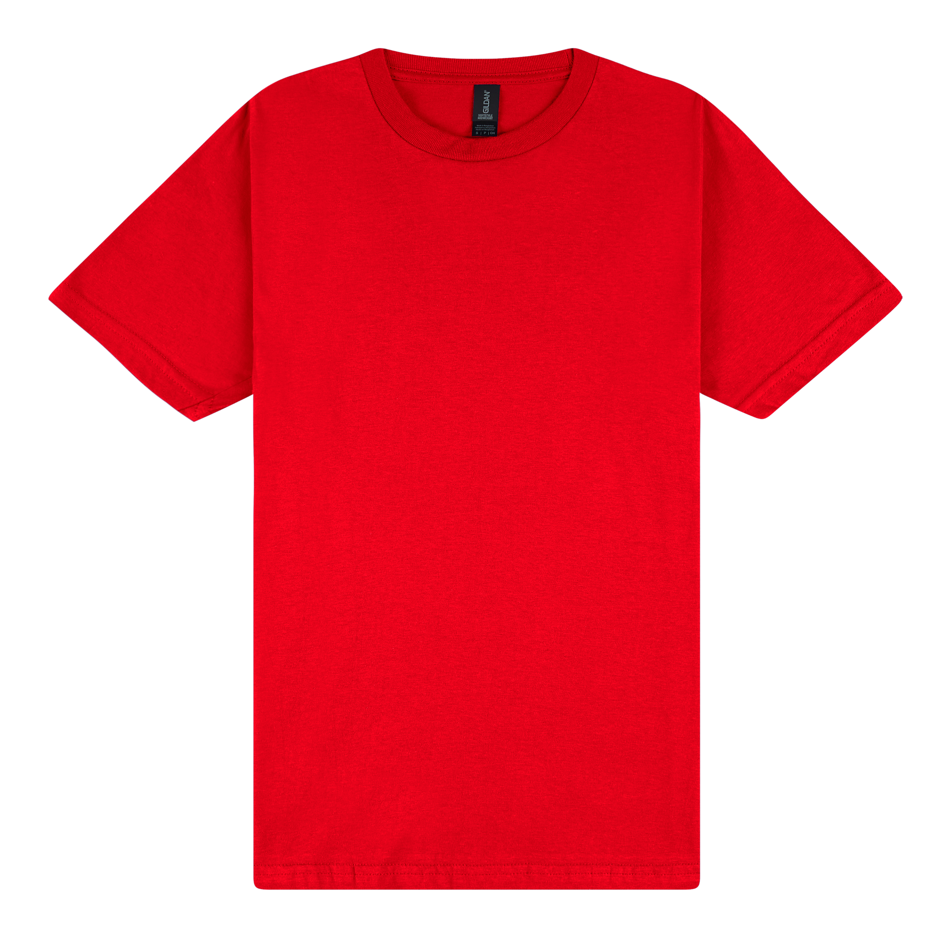 Red t-shirt on a white background