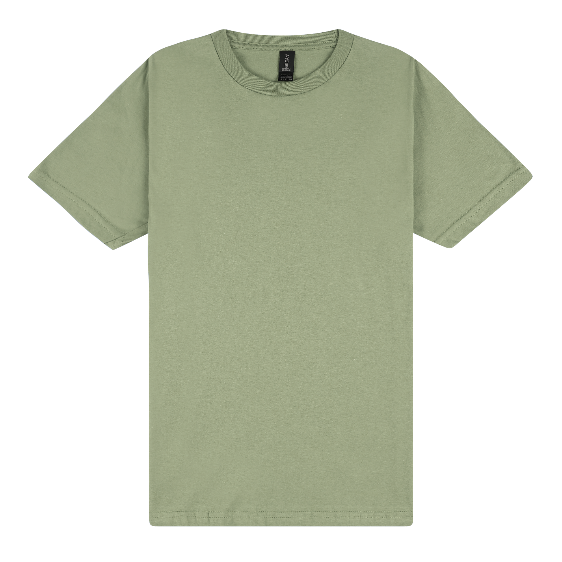 Green t-shirt on a white background