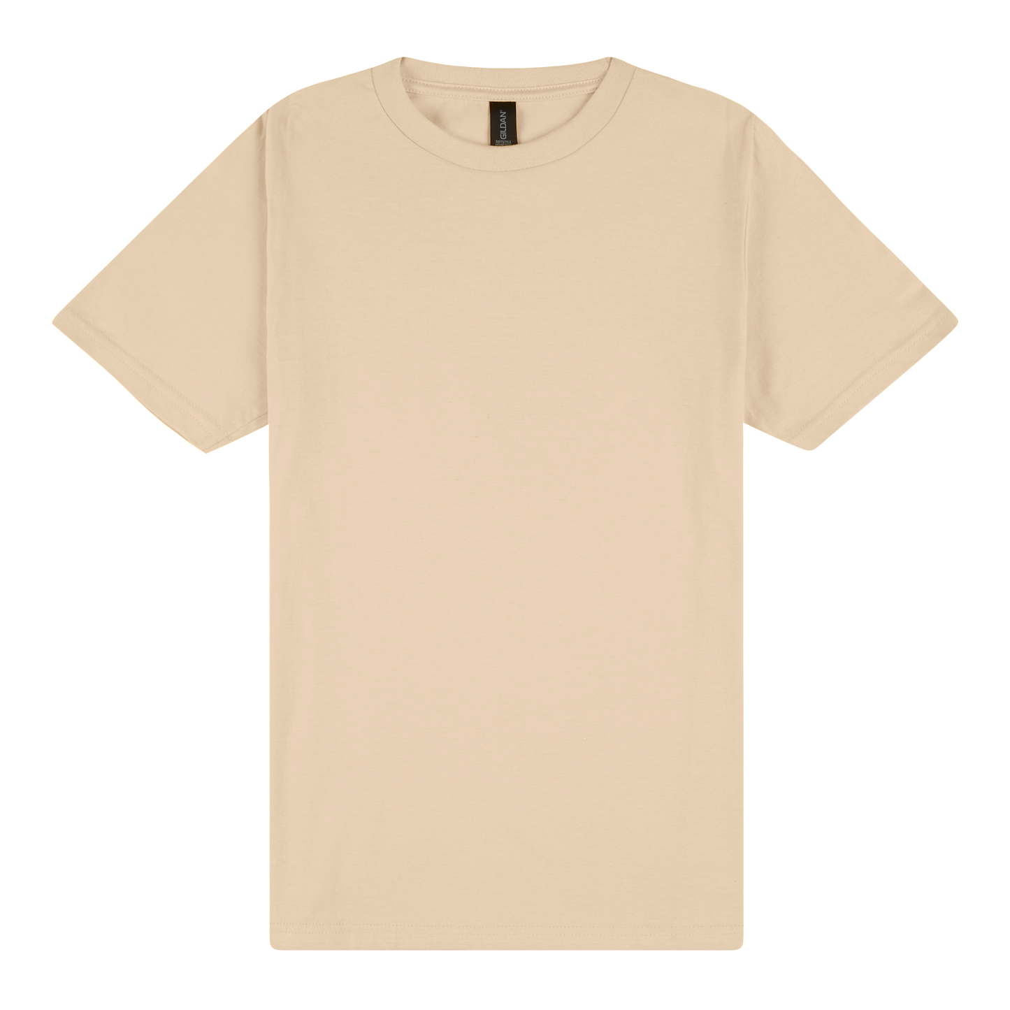 Beige t-shirt on a white background