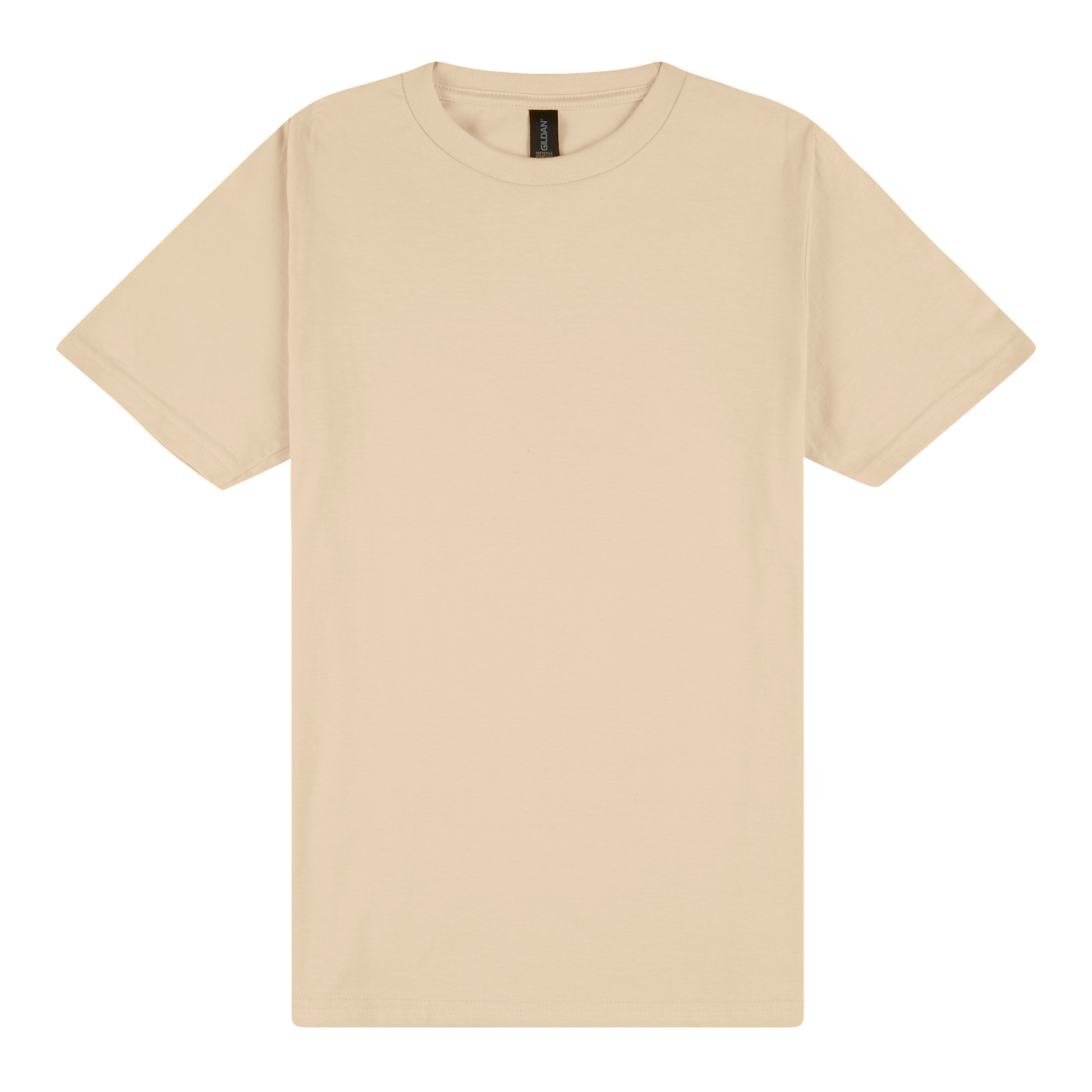 Beige t-shirt on a white background
