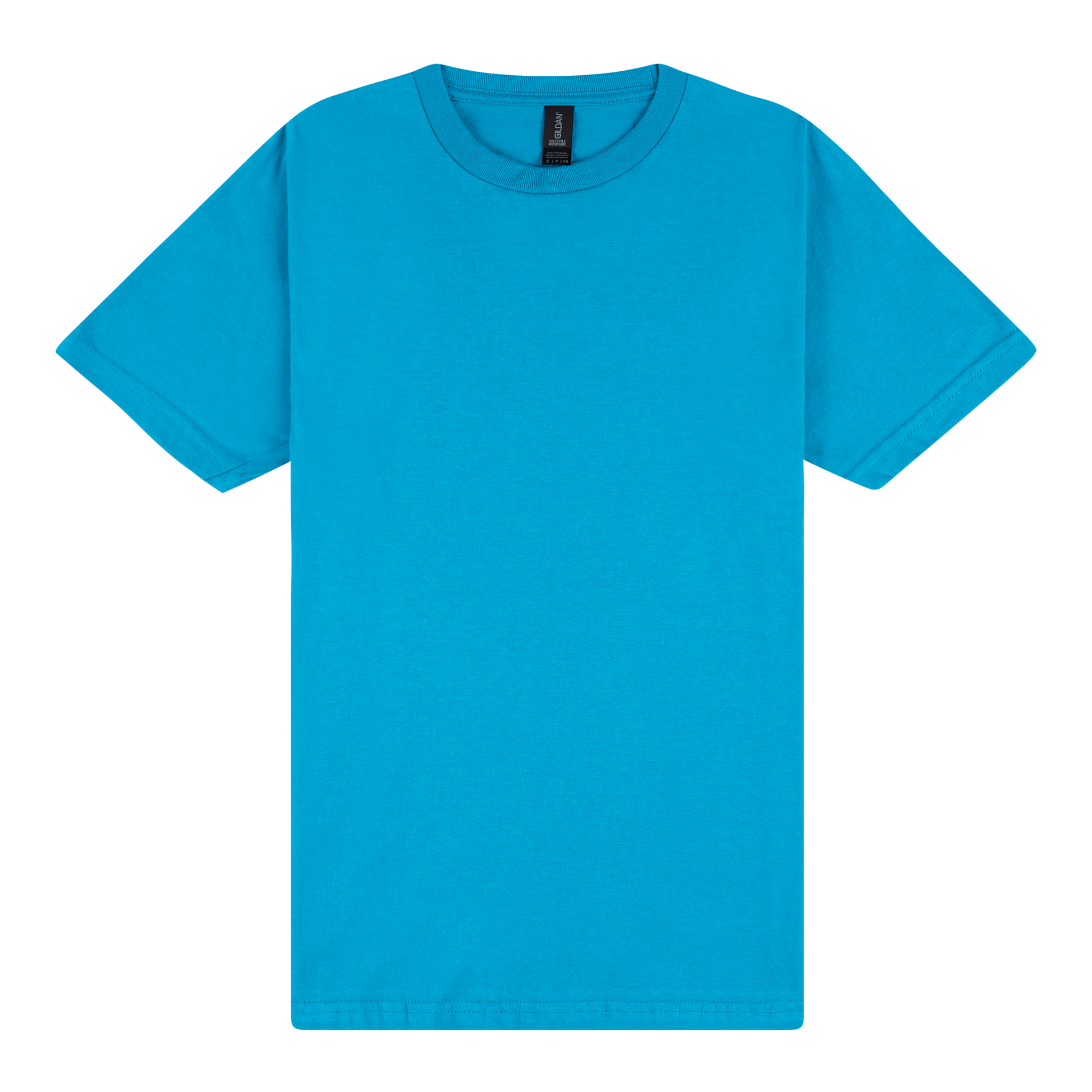 Blue t-shirt on a white background