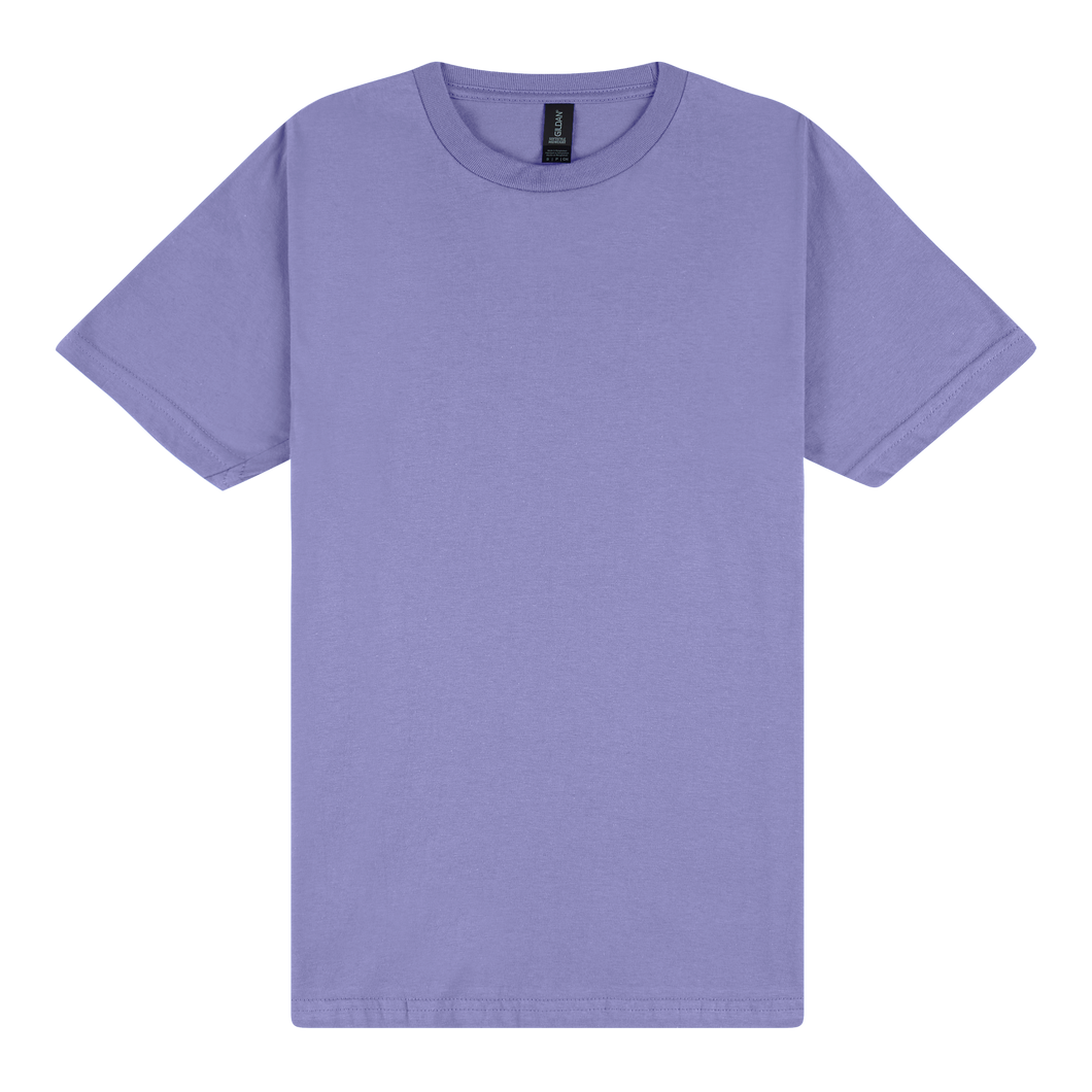 Purple t-shirt on a white background