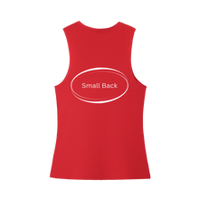 Load image into Gallery viewer, Red tank top with &#39;Small Back&#39; text on a white background
