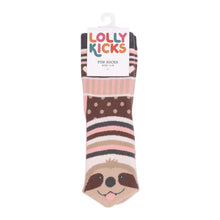 Load image into Gallery viewer, Lolly Kicks Sloth Socks – Kids Single Pair
